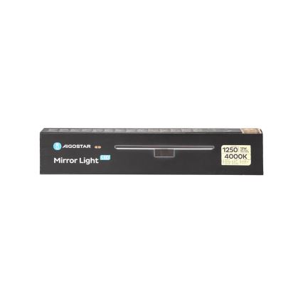 Aigostar - Iluminação de espelho para casa de banho LED LED/12W/230V 4000K 60 cm IP44 preto
