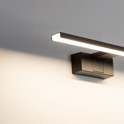 Aigostar - Iluminação de espelho para casa de banho LED LED/8W/230V 4000K 40 cm IP44 preto