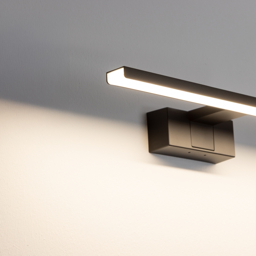 Aigostar - Iluminação de espelho para casa de banho LED LED/8W/230V 4000K 40 cm IP44 preto
