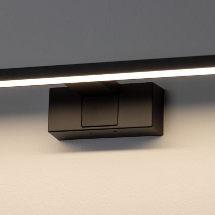 Aigostar - Iluminação de espelho para casa de banho LED LED/8W/230V 4000K 40 cm IP44 preto