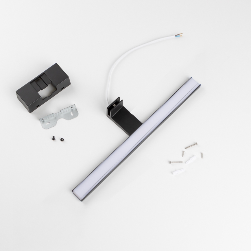 Aigostar - Iluminação de espelho para casa de banho LED LED/8W/230V 4000K 40 cm IP44 preto