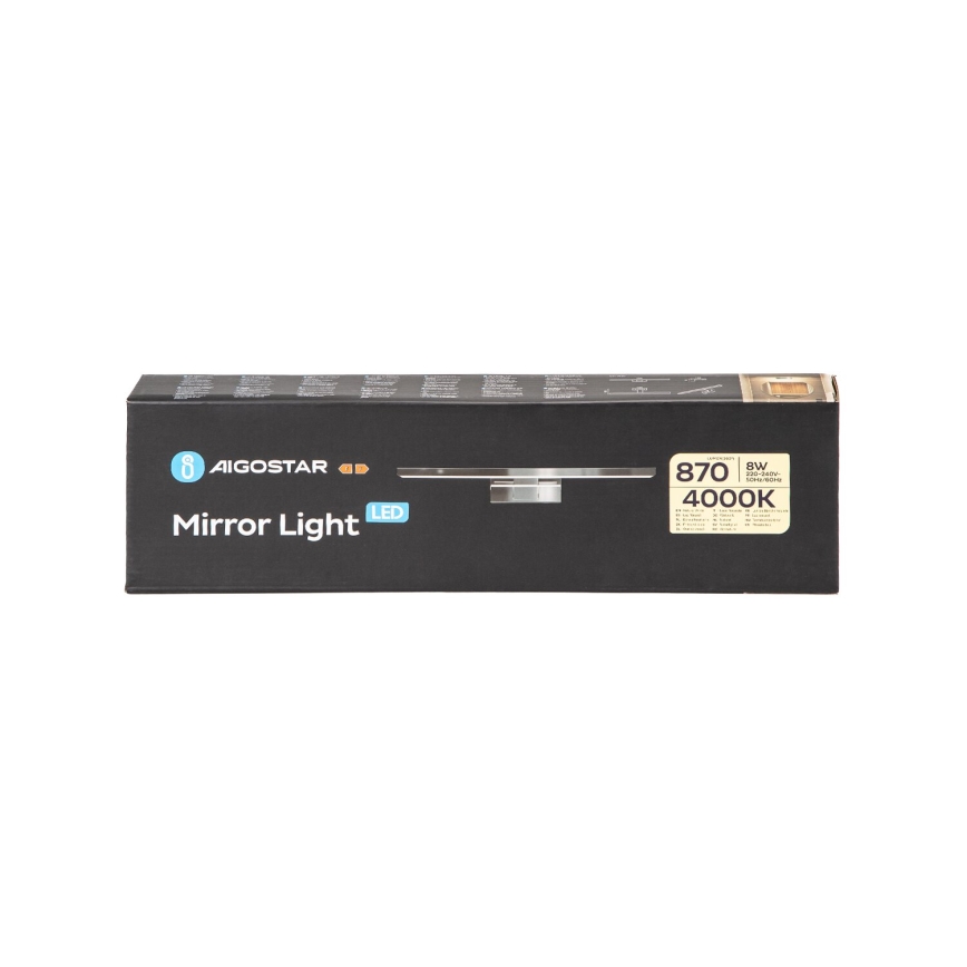 Aigostar - Iluminação de espelho para casa de banho LED LED/8W/230V 4000K 40cm IP44