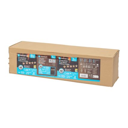 Aigostar - Iluminação de Natal LED solar LED/0,054W/1,2V 1m IP65 branco frio