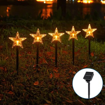 Aigostar - Iluminação de Natal LED solar LED/0,054W/1,2V 1m IP65 branco quente