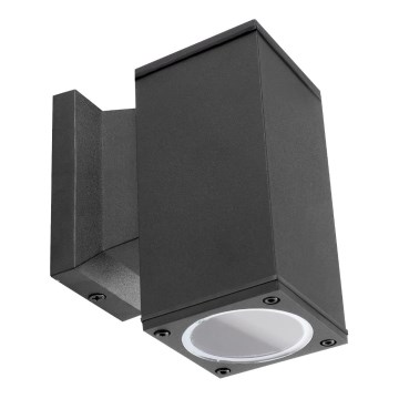 Aigostar - Iluminação de parede exterior 1xGU10/230V preto IP65 angular