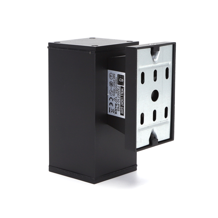 Aigostar - Iluminação de parede exterior 1xGU10/230V preto IP65 angular