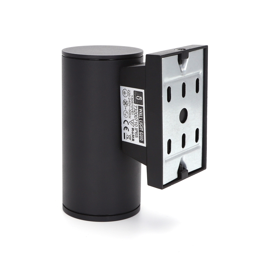 Aigostar - Iluminação de parede exterior 1xGU10/230V preto IP65 redondo