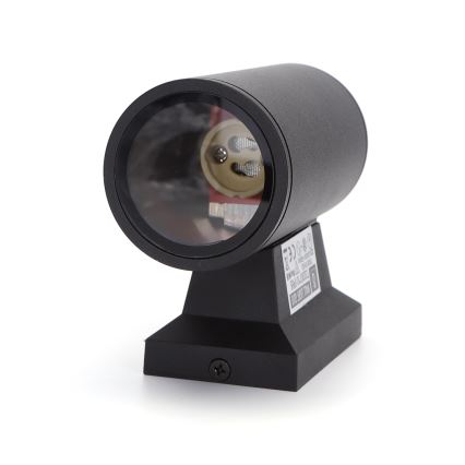 Aigostar - Iluminação de parede exterior 1xGU10/230V preto IP65 redondo