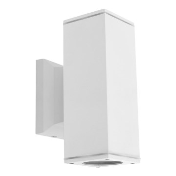 Aigostar - Iluminação de parede exterior 2xGU10/230V branco IP65 angular