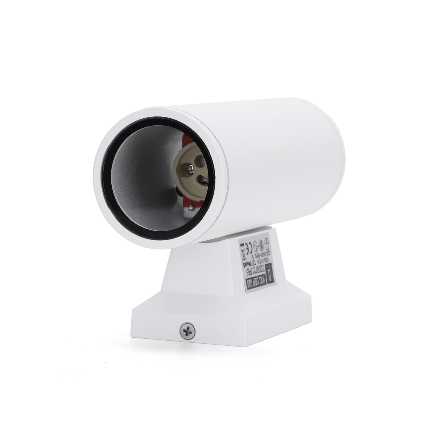Aigostar - Iluminação de parede exterior 2xGU10/230V branco IP65 redondo