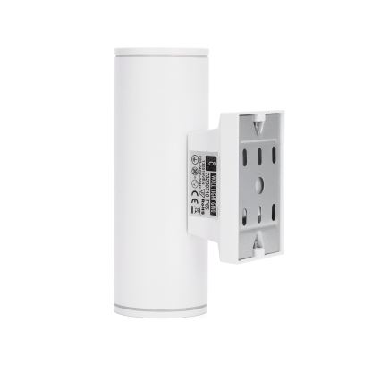 Aigostar - Iluminação de parede exterior 2xGU10/230V branco IP65 redondo