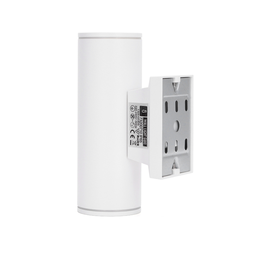 Aigostar - Iluminação de parede exterior 2xGU10/230V branco IP65 redondo