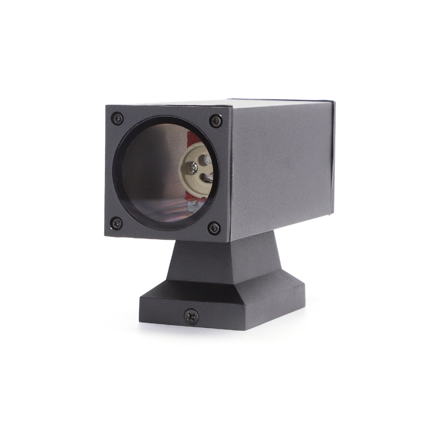 Aigostar - Iluminação de parede exterior 2xGU10/230V preto IP65 angular