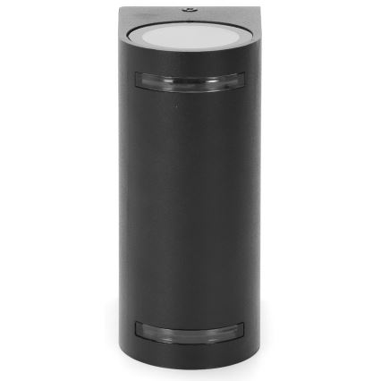 Aigostar - Iluminação de parede exterior 2xGU10/35W/230V preto IP54