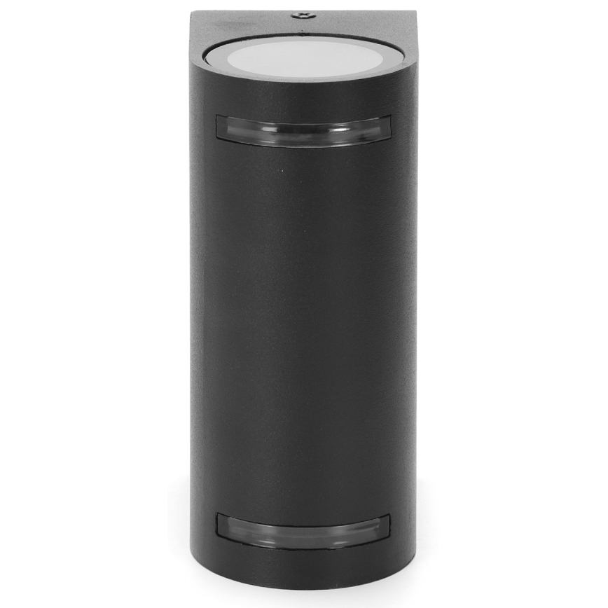 Aigostar - Iluminação de parede exterior 2xGU10/35W/230V preto IP54
