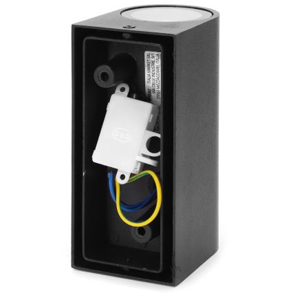 Aigostar - Iluminação de parede exterior 2xGU10/35W/230V preto IP54