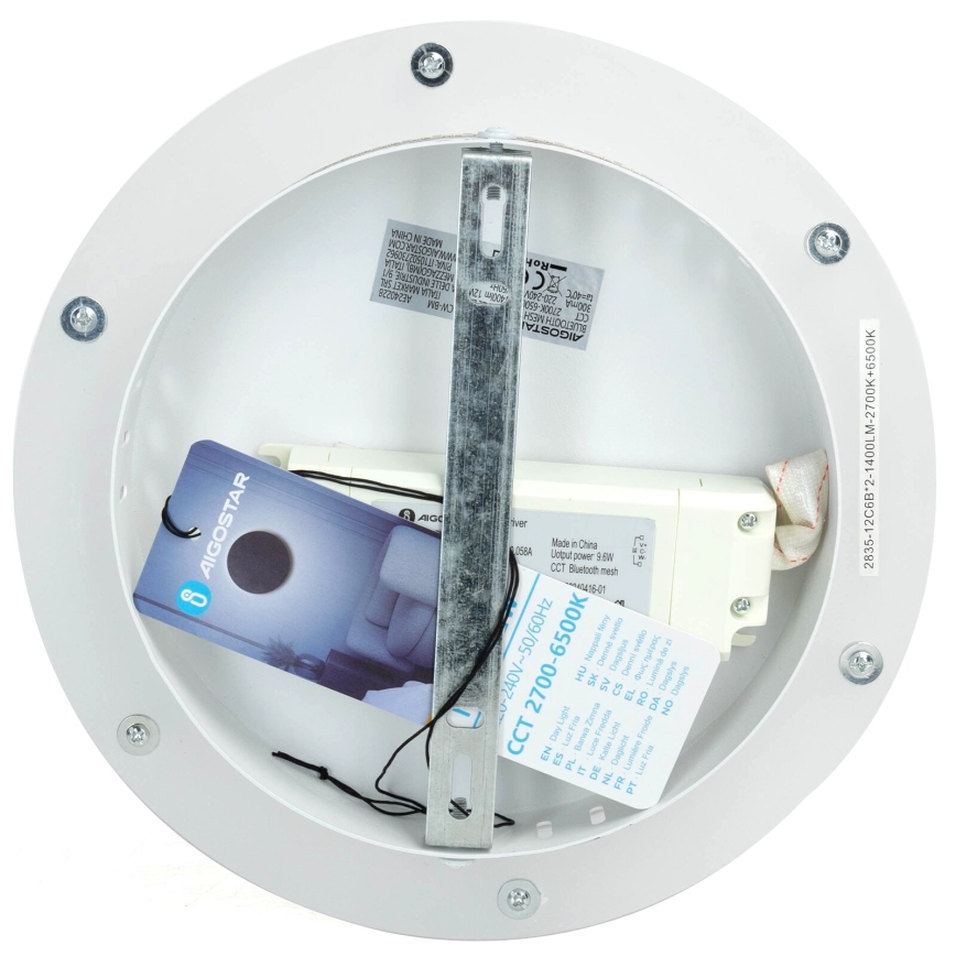 Aigostar - Iluminação de parede LED com regulação MESH Inteligente LED/12W/230V 2700-6500K branco