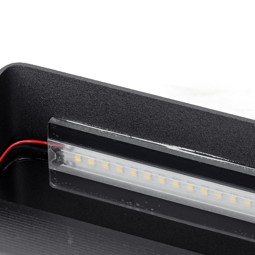 Aigostar - Iluminação de parede LED LED/12,5W/230V 20x10 cm preto