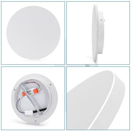 Aigostar - Iluminação de parede LED LED/12W/230V 3000K 25 cm branco