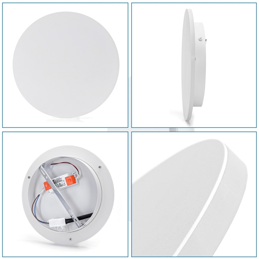 Aigostar - Iluminação de parede LED LED/12W/230V 3000K 25 cm branco