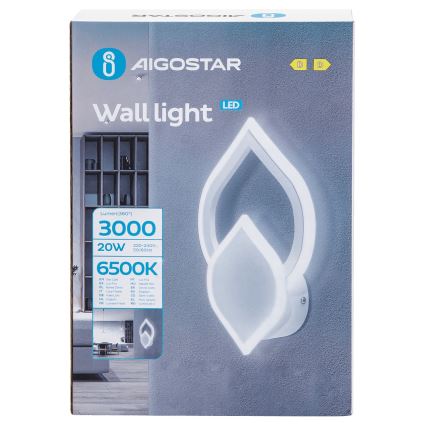 Aigostar - Iluminação de parede LED LED/20W/230V 6500K branco