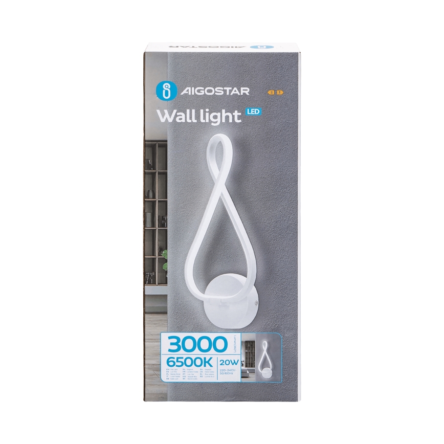 Aigostar - Iluminação de parede LED LED/20W/230V 6500K branco
