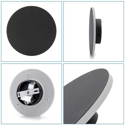 Aigostar - Iluminação de parede LED LED/6,5W/230V 6500K 18 cm preto