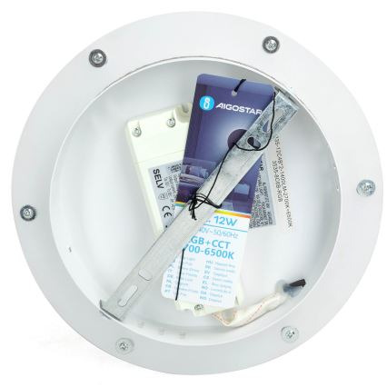 Aigostar - Iluminação de parede LED RGBW com regulação MESH Inteligente LED/12W/230V 2700-6500K branco + comando