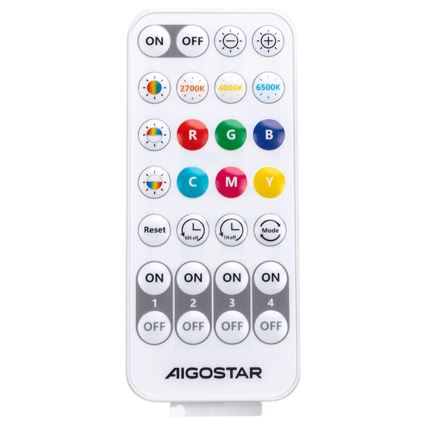 Aigostar - Iluminação de parede LED RGBW com regulação MESH Inteligente LED/8W/230V + comando