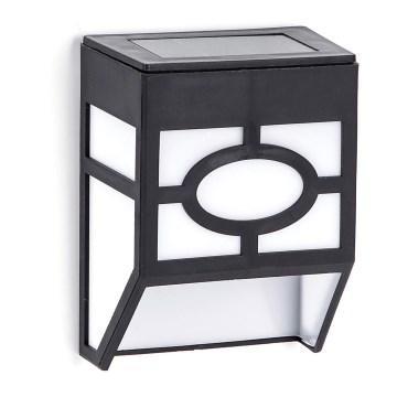 Aigostar - Iluminação de parede solar LED LED/0,006W/1,2V 2700K IP44 preto