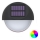 Aigostar - Iluminação de parede solar LED RGB LED/1W/1,2V preto IP44