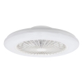 Aigostar - Iluminação de teto LED com regulação e ventoinha LED/40W/230V 2700-6500K diâmetro 48,5 cm branco + comando