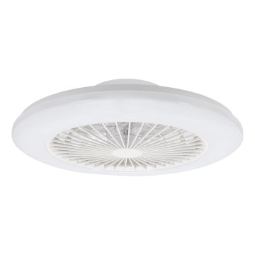 Aigostar - Iluminação de teto LED com regulação e ventoinha LED/40W/230V 2700-6500K diâmetro 48,5 cm branco + comando