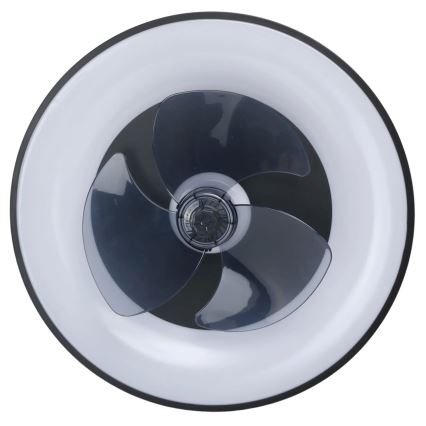 Aigostar - Iluminação de teto LED com regulação e ventoinha MESH LED/40W/230V 2700-6500K preto + comando