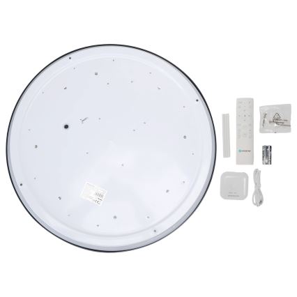 Aigostar - Iluminação de teto LED com regulação e ventoinha MESH LED/40W/230V 2700-6500K preto + comando