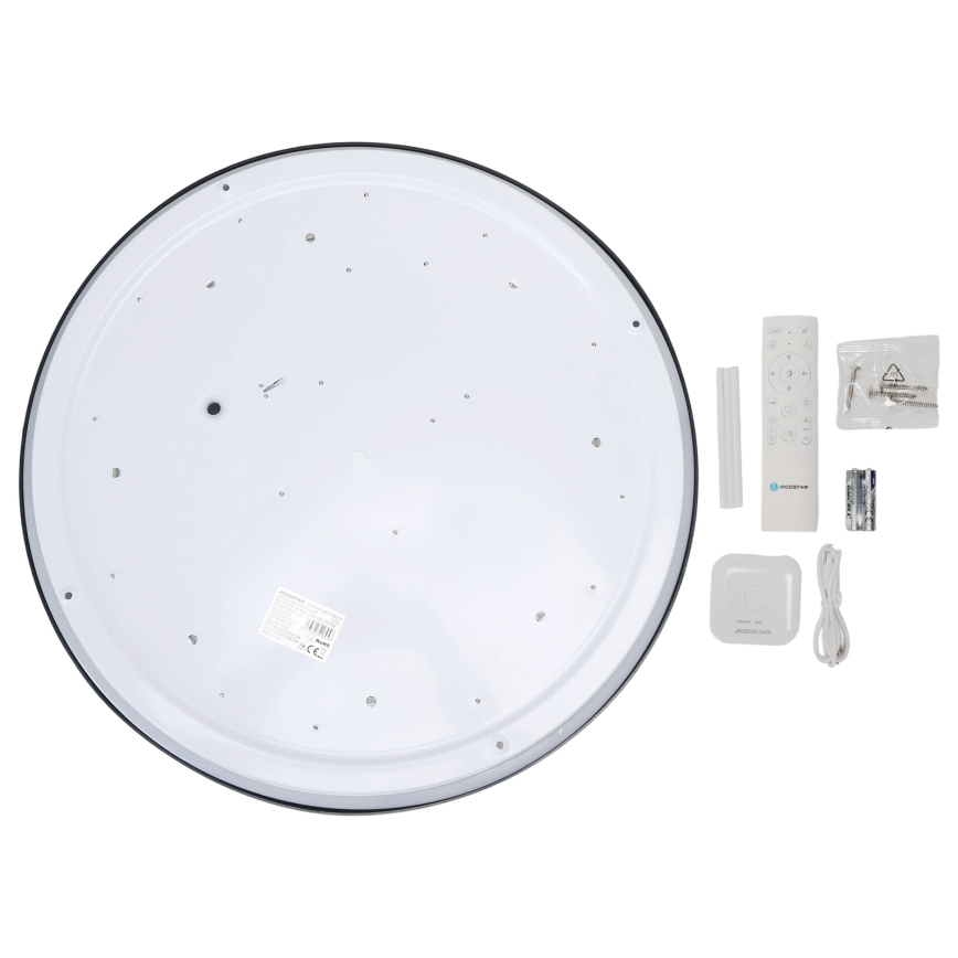 Aigostar - Iluminação de teto LED com regulação e ventoinha MESH LED/40W/230V 2700-6500K preto + comando