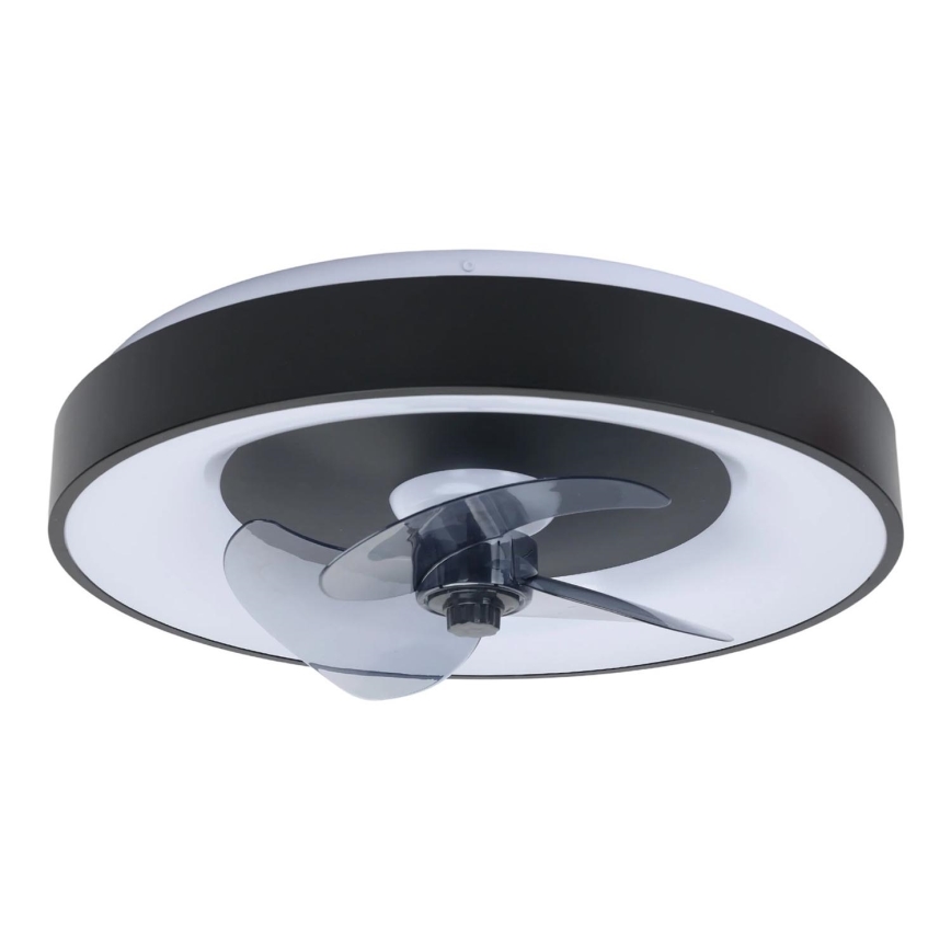 Aigostar - Iluminação de teto LED com regulação e ventoinha MESH LED/40W/230V 2700-6500K preto + comando
