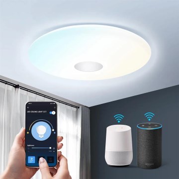 Aigostar - Iluminação de teto LED com regulação LED/18W/230V d. 34 cm Wi-Fi