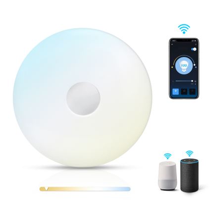 Aigostar - Iluminação de teto LED com regulação LED/18W/230V d. 34 cm Wi-Fi