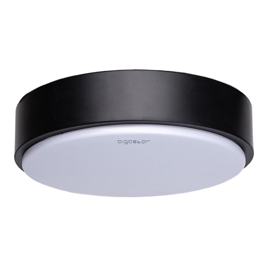 Aigostar - Iluminação de teto LED LED/12W/230V 3000K d. 23 cm preto
