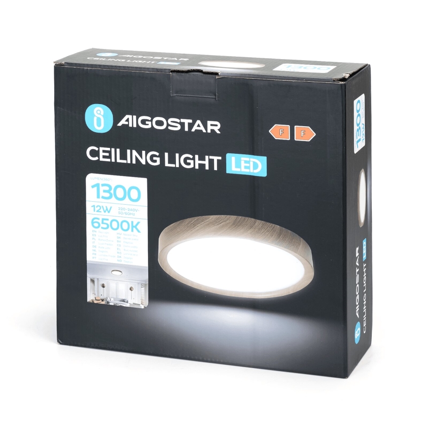 Aigostar - Iluminação de teto LED LED/12W/230V 6500K diâmetro 26,3 cm