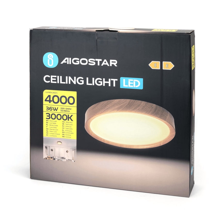 Aigostar - Iluminação de teto LED LED/36W/230V 3000K diâmetro 48,1 cm