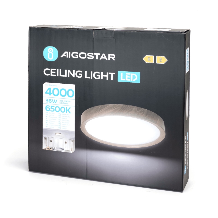 Aigostar - Iluminação de teto LED LED/36W/230V 6500K diâmetro 48,1 cm