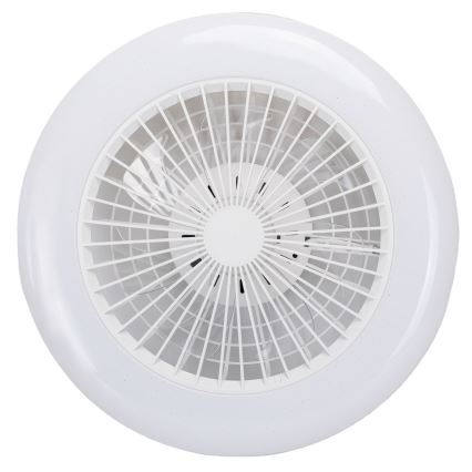 Aigostar - Iluminação de teto LED RGB com regulação e ventoinha MESH LED/40W/230V 2700-6500K branco + comando