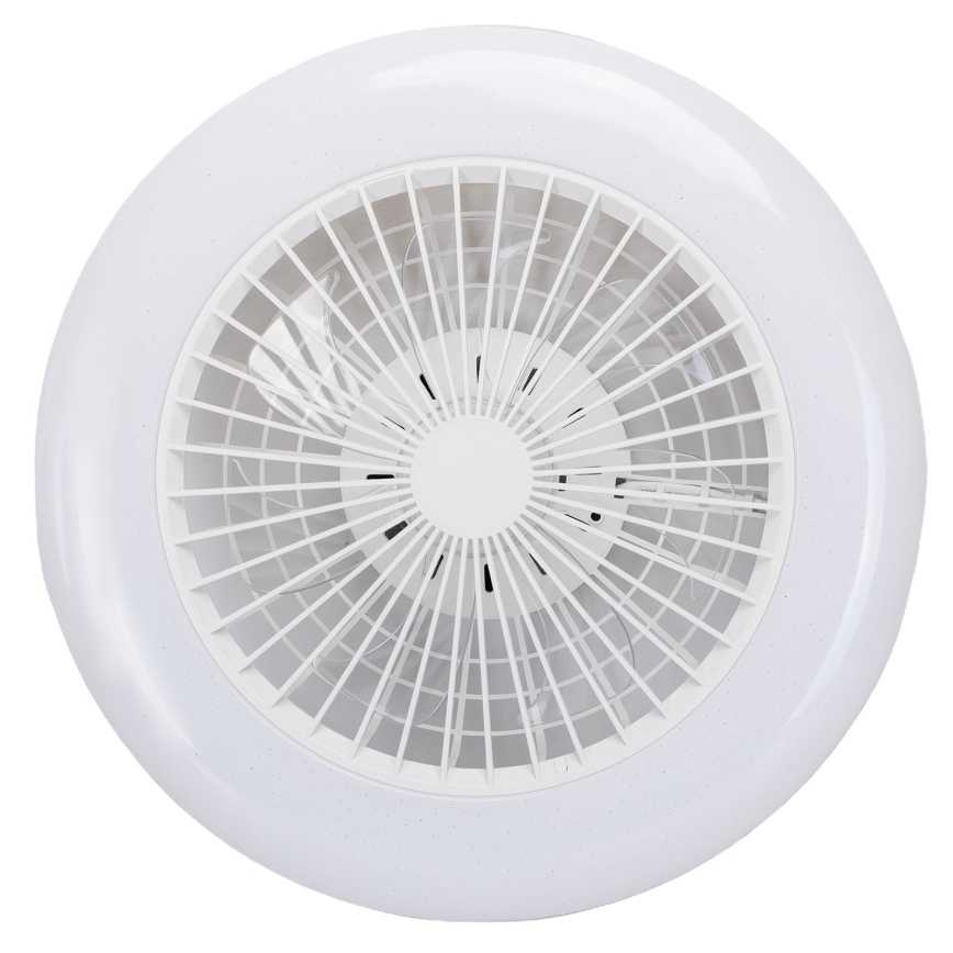 Aigostar - Iluminação de teto LED RGB com regulação e ventoinha MESH LED/40W/230V 2700-6500K branco + comando