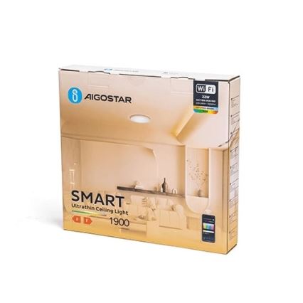Aigostar - Iluminação de teto LED RGBW com regulação LED/22W/230V 2700-6500K Wi-Fi