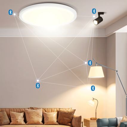 Aigostar - Iluminação de teto LED RGBW com regulação MESH LED/24W/230V 3000-6500K branco + comando