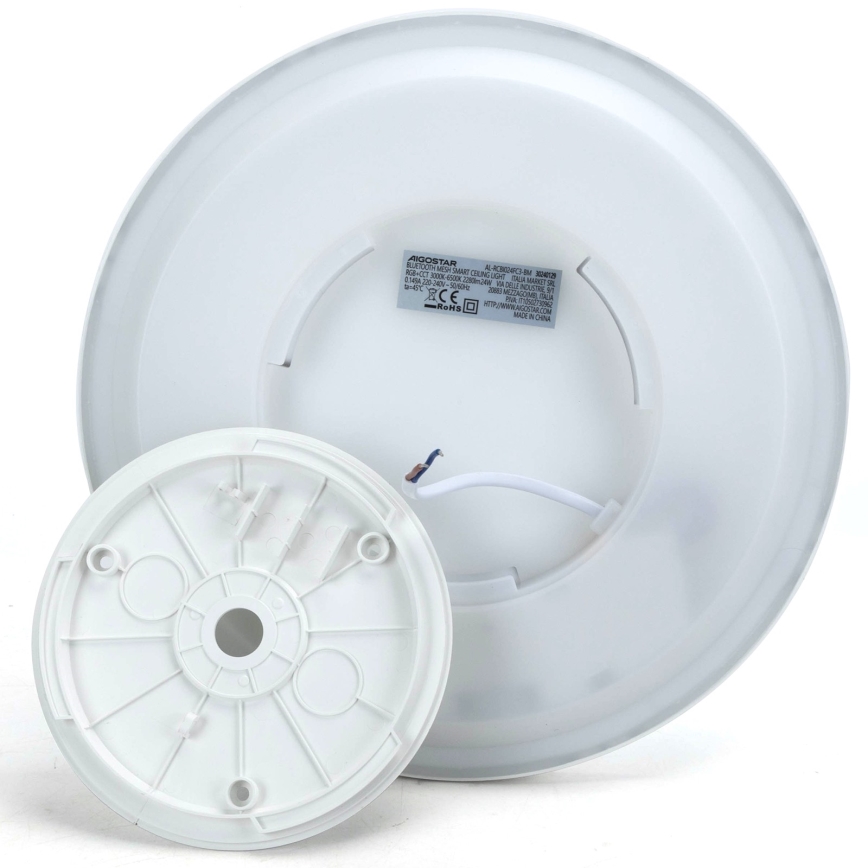 Aigostar - Iluminação de teto LED RGBW com regulação MESH LED/24W/230V 3000-6500K branco + comando