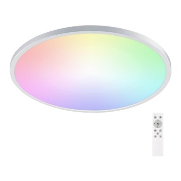 Aigostar - Iluminação de teto LED RGBW para casa de banho com regulação LED/24W/230V 3000-6500K diâmetro 42 cm IP44 + comando
