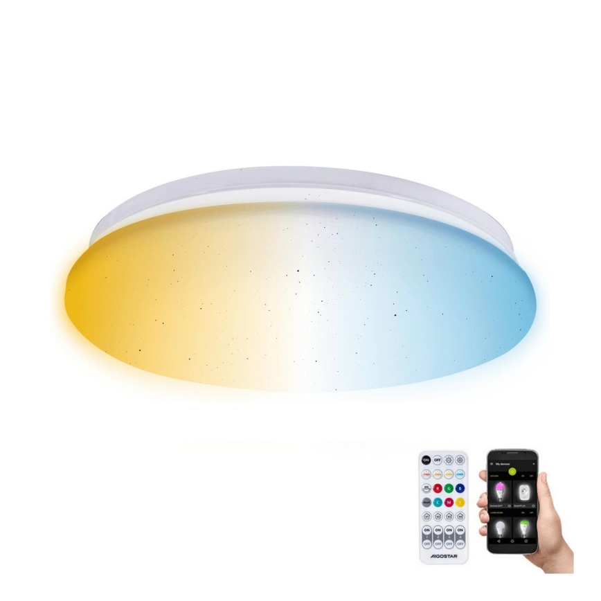 Aigostar - Iluminação de teto para casa de banho LED com regulação MESH Inteligente LED/12W/230V 3000-6500K IP44 + comando